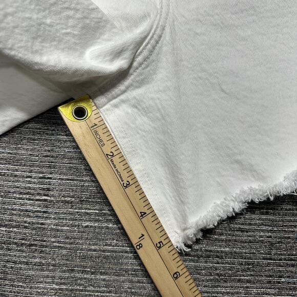 Abercrombie & Fitch Shorts Women's 32/14 White Dad Short High Rise Curve Love - Picture 5 of 9